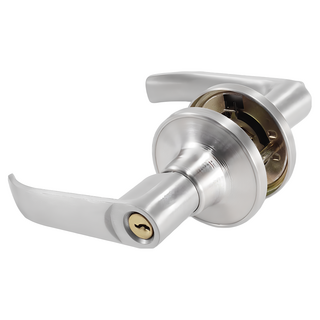 現代簡約室內房門喇叭鎖，金屬門把鎖，DIY五金工具，家用門鎖，房門鎖, 銀色, 1套