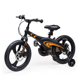 에어윙 샤크 아동용 16형 네발 보조 바퀴 디스크 자전거, 샤크 자전거 (블랙), 1개