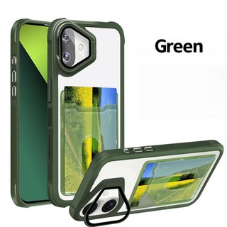 아이폰17프로케이스 아이폰16프로케이스 범퍼 강화 카드 수납 아크릴 카드 지갑 카메라 스탠드 케이스