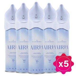 에어리아 휴대용 산소캔 420ml 5개 의약외품 산소통 가정용 산소호흡기