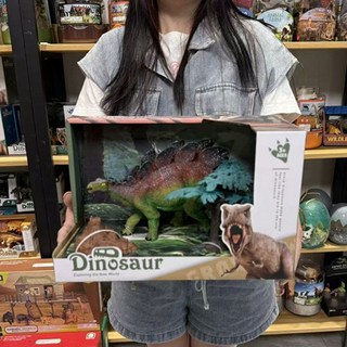 仿真恐龍模型 霸王龍 侏羅紀世界 玩具擺件, 1個, 盒裝劍龍套裝