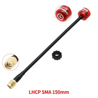 RUSHFPV Cherry 2 II 5.8G 1.8DBI FPV 안테나 LHCP RHCP SMA UFL IPEX MMCX 프리스타일 아날로그 디지털 드론 DIY 부품, [08] RHCP SMA 150mm, 1개