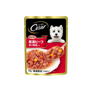 Cesar 西莎 蒸鮮包, 16個, 70g, 03.成犬牛肉+蔬菜