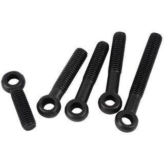 台灣熱銷 碳鋼黑色活節螺絲 活接螺釘 活結吊環魚眼螺桿 帶孔螺栓, 1個, M12x70 半牙（5個）, M12, 70