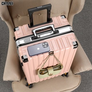 DFMEI 鋁框拉桿箱旅行箱密碼箱靜音萬向輪男女學生行李箱大容量旅行箱