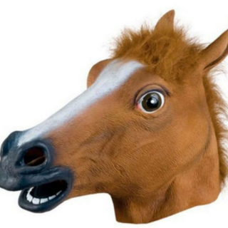퀘인트 코스프레 말 가면, 1개, 갈색