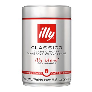 illy 意利 Classico中烘培咖啡粉, 無研磨咖啡豆, 250g, 1罐