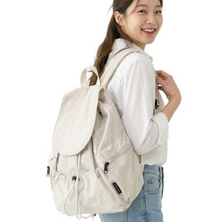 초경량 대용량 나일론 방수 백팩 기저귀 가방, 아이보리