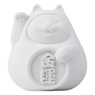 胖胖招財招福貓(中)金運純淨白 居家店面招財開運, 無香
