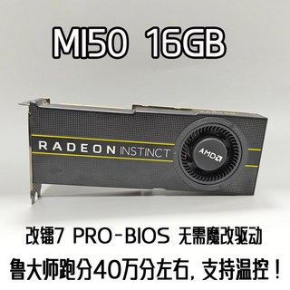 AMD MI50 16G 公版渦輪改鐳射 VII PRO BIOS 遊戲 AI 深度學習獨立顯卡, 1個, Mi 50改鐳7 Vii PRO黑色渦輪