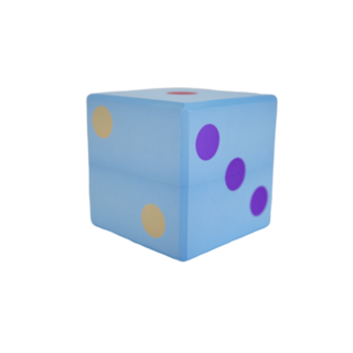台灣製 EVA骰子 兒童安全玩具 顏色認知 數字學習 團康遊戲, 大尺寸-單入(顏色備註或隨機), 1個
