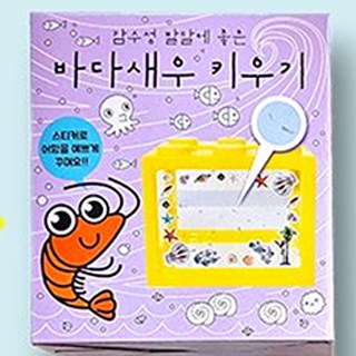 새우 키우기 세트 관상용 바다새우 키우기 옐로우색상 어항, 1개