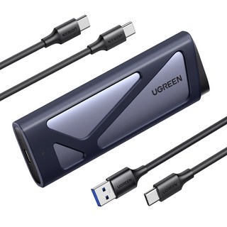 UGREEN 유그린 10Gbps M.2 NVMe & SATA SSD 외장하드케이스 USB 3.2 Gen 2 듀얼 프로토콜 SSD 인클로저 M.2 NVMe SATA 외장케이스, 1개, CM767