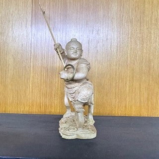 3寸6太子白身樟木小葉樟太子爺金尊神尊中壇元帥，精雕細琢，守護孩童平安，居家擺飾首選, 2.5寸黃楊木太子