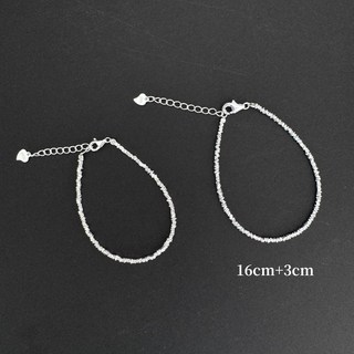 碎銀子手鍊 1mm 925純銀手鍊 可戴洗澡 小手圍 銀手鍊 碎銀手鍊 細手鍊 閃閃手鍊 手鍊女