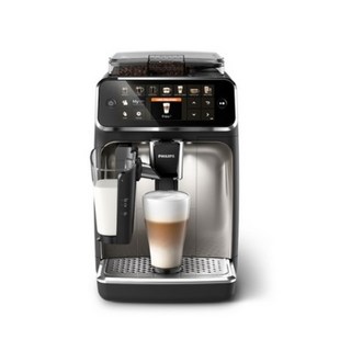 필립스 5400 라떼고 전자동 에스프레소 커피 머신, EP5447/93, 블랙 + 크롬