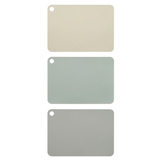 글라스락 베이비 TPU 이유식 도마 3종 세트, 크림베이지+리프그린+애쉬그레이, 1세트, 크림베이지 + 리프그린 + 애쉬그레이