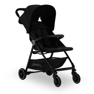 조이로 JR2 휴대용 초경량 기내반입 여행용 접이식 유모차, 블랙