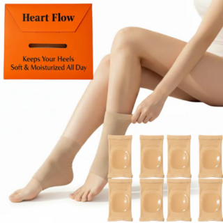 하트플로우 발 뒤꿈치 각질 제거 실리콘 보습 패드, FREE, 4개(8매입), 스킨