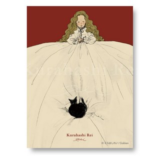 日本插畫家くらはしれい迷你卡片組 (一款3入) - 精美設計，傳遞真摯情感, 貓咪的床, 1個