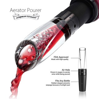 橡木桶注氧醒酒器 LCD快速醒酒 交換禮物 紅酒葡萄酒分酒器, 1個, 開關醒酒塞