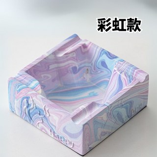 陶瓷菸灰缸 造型煙灰缸 防風防飛灰 室內外家用時尚菸灰缸, 1個, 陶瓷菸灰缸-方形(彩虹款), 陶瓷菸灰缸-方形(彩虹款)