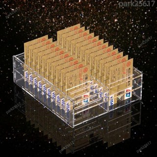 名片架 名片座 名片收納盒 卡片收納盒 證件盒 房卡收納盒定製 加厚透明多格前臺房卡盒亞剋力, 12*224格, 1個