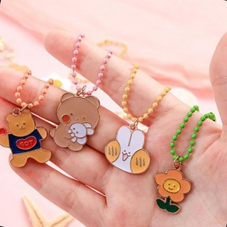 미니어처 장식고리 꼬마용품 열쇠걸이 휴대용소품 가방체인 포인트고리 장식줄, 1개, 꽃(665)