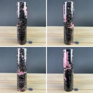 【晶星】天然紅薔薇輝石圓型印章 個人章 玫瑰石 薔薇輝石 原礦 礦石 水晶印章 開運 招財, 1個, 27