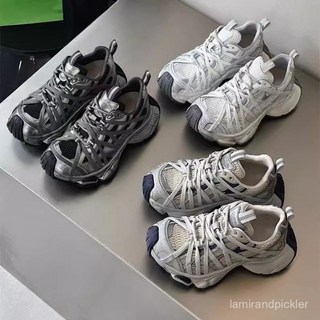 大尺碼厚底增高運動休閒鞋 35-40 增高5cm 復古擦色透氣網面老爹鞋