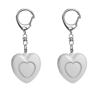 세이프모아 호신용 키링 경보기, 화이트+화이트