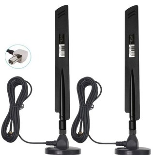 10dBi 듀얼 밴드 WiFi 안테나 2 4GHz 5GHz RP-SMA PC 데스크톱 컴퓨터 PCIe 카드 무선 네트워크 라우터용 6 5피트 케이블, 4G TS9 antenna, 1개
