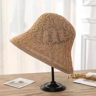 넓은 챙 통기성 버킷 햇 비치 태양 모자 여성 소녀, khaki-, khaki