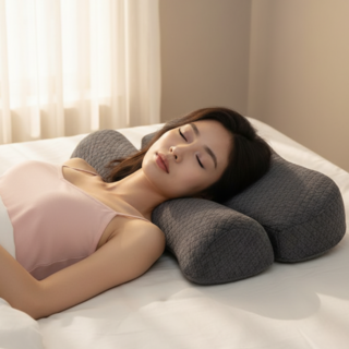 말랑데이 인체공학 고밀도 메모리폼 경추베개, 1개, 그레이