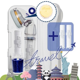 듀벨 여행용 비타민필터 샤워기세트, 레몬비타민 필터세트, 1개, .