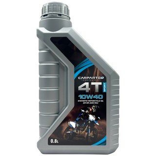 CARPARTGO 10W40 4T 摩托車機油，合成引擎潤滑油，提升引擎性能，0.8L, 1個, CARPARTGO 4T 10W40