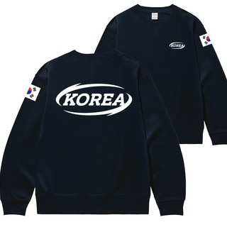 써클 백프린팅 KOREA 맨투맨 기모티 대한민국 헤비 코튼 남자 긴팔티 겨울 상의 빅사이즈 티셔츠