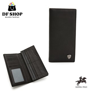DF BAGSCHOOL SANDIA POLO 小牛皮 多隔層長夾 皮夾 男夾