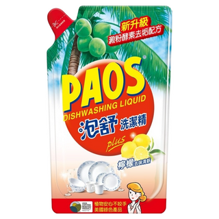 泡舒洗潔精補充包，含椰子油成分，溫和不刺激，輕鬆去除污垢，洗後雙手不乾澀，檸檬香味, 800g, 1包