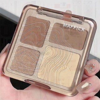 限時下殺 MAFFICK高光立體修容盤 四色一體修飾側影鼻影提亮啞光推薦初學者, 1個, 11.48g,【修容】盤容修體立光高（真嘟好用）1盤.