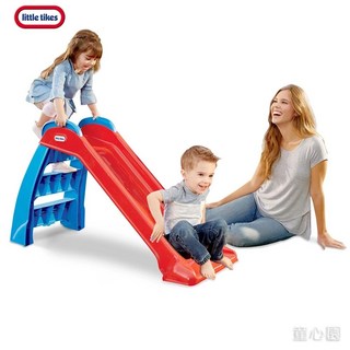 Little Tikes 小小溜滑梯-紅藍 幼兒室內溜滑梯 免組裝 可收納, 1個