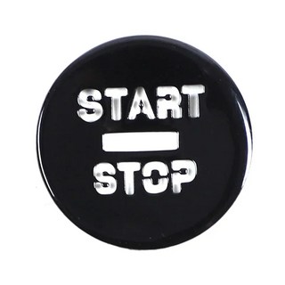 스테인리스 자동차 센터 컨트롤 스타트 버튼 패치 재규어 XF 08-15 원터치 시동 정지 엔진 커버 트림 호환, black