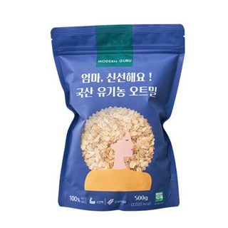 모던구루 국산 유기농 오트밀, 1개, 500g