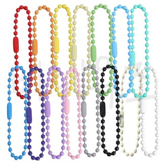 바이유즈 컬러군번줄 줄구슬 볼체인 15색 150개, 혼합