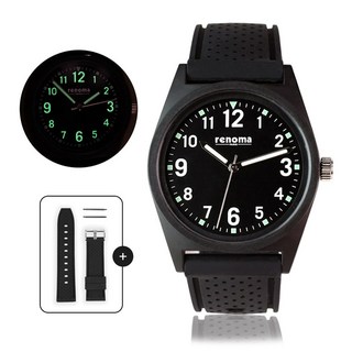 renoma 레노마 야광 학생 수능 시험 빅사이즈 우레탄 러버시계 RE2203