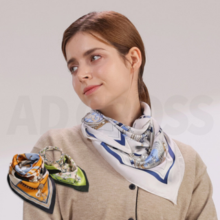 [인포벨]TV홈쇼핑정품 애드크로스 앙드레김 실크핏 전주링 원터치 자석 마그네틱 스카프 가을 야외 머플러, 혼합색상, 1개