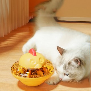 YANGTA 고양이와 강아지의 지능을 높인 클레이 오뚜기 간식 발사기, 1개, 옐로우