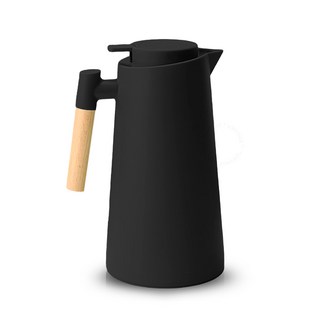 咖啡壺玻璃內膽保溫熱水瓶，大容量北歐家用保溫壺, 黑色, 1個
