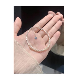 鴻利首飾廠 輕奢高級感碎銀子珍珠手鏈 小衆設計精緻百搭手串 爆款時尚配飾