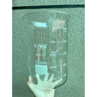 立騰玻璃 5000ml低型刻度燒杯 耐熱玻璃實驗室適用燒杯, 1個